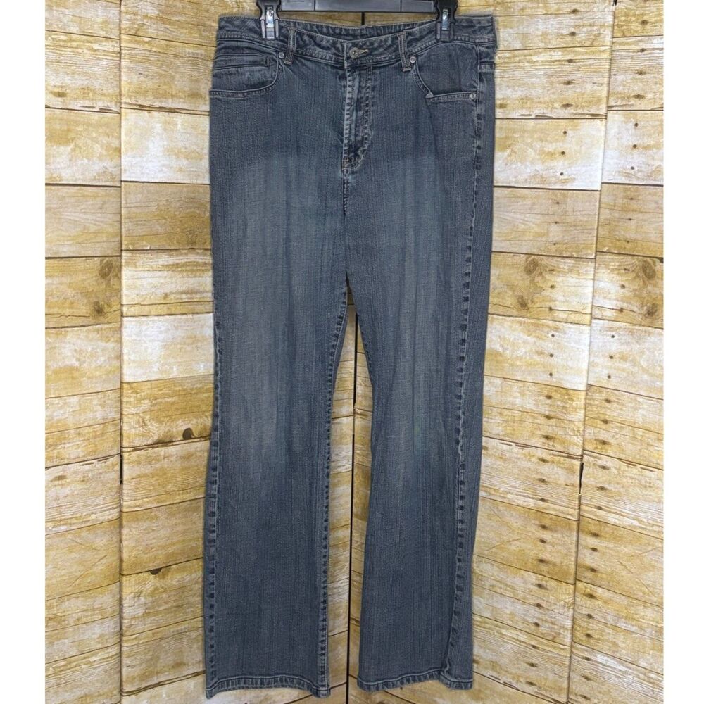 CHICO'S CASUAL CLASSIC EVERYDAY WEAR PLATINUM BOOTCUT MARQUIS JEANS SIZE 2.5(14)